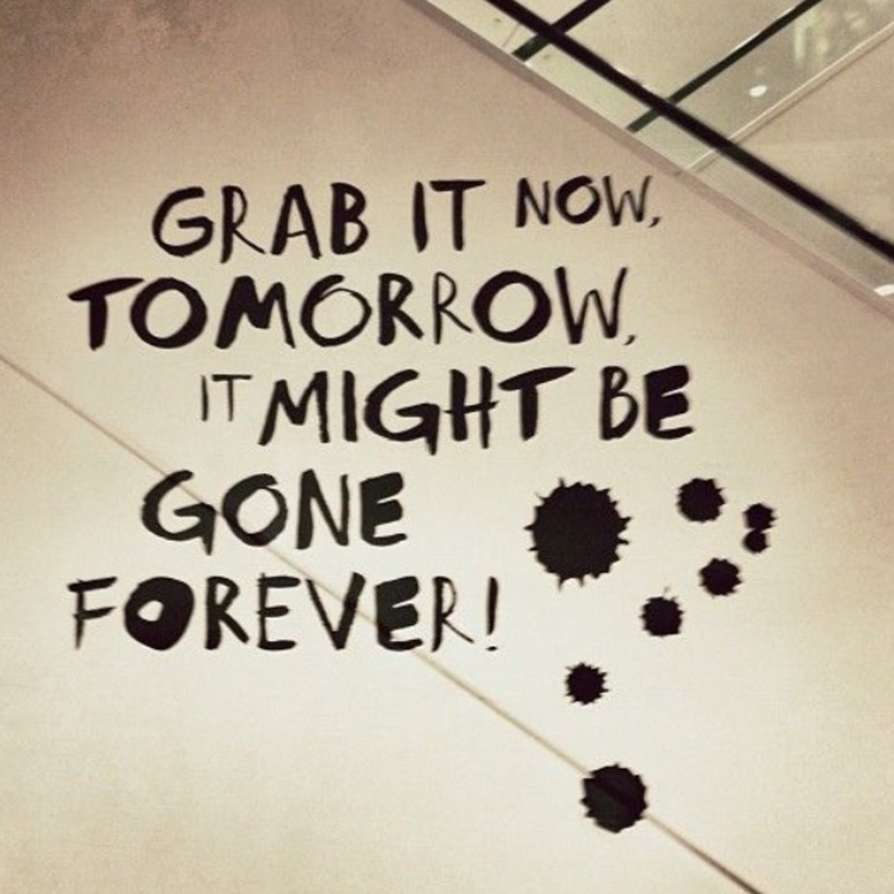 Grab it now🤩 it might be gone tomorrow 😩